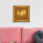 Goud Amsterdam Gebogen Bruggen Charme Canvas Afdruk (Insitu (Woonkamer))