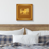 Goud Amsterdam Gebogen Bruggen Charme Canvas Afdruk (Insitu (Slaapkamer))