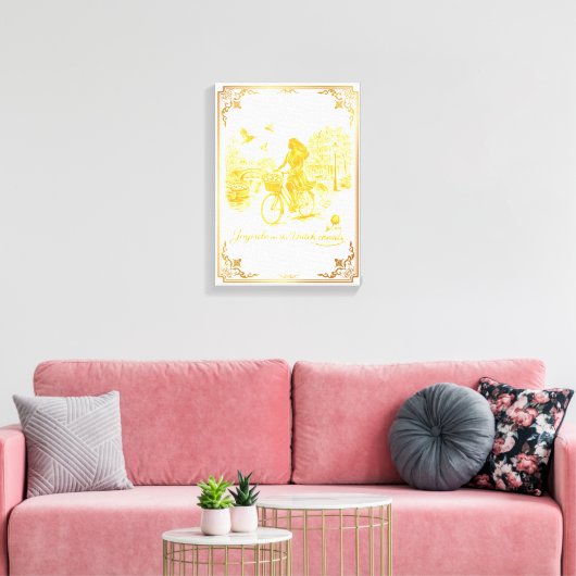 Goud Amsterdam Gebogen Bruggen Charme Canvas Afdruk (Insitu (Woonkamer))