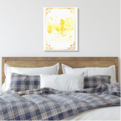 Goud Amsterdam Gebogen Bruggen Charme Canvas Afdruk (Insitu (Slaapkamer))