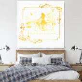 Goud Amsterdam Gebogen Bruggen Charme Canvas Afdruk (Insitu (Slaapkamer))