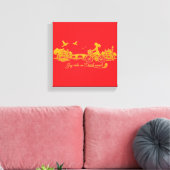 Goud Amsterdam Gebogen Bruggen Charme Canvas Afdruk (Insitu (Woonkamer))