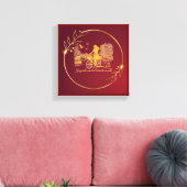 Goud Amsterdam Gebogen Bruggen Charme Canvas Afdruk (Insitu (Woonkamer))
