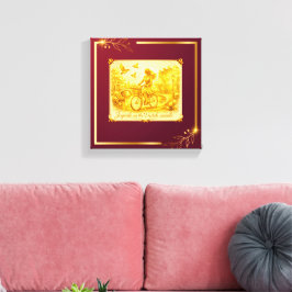 Goud Amsterdam Gebogen Bruggen Charme Canvas Afdruk