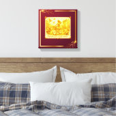 Goud Amsterdam Gebogen Bruggen Charme Canvas Afdruk (Insitu (Slaapkamer))