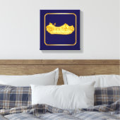 Goud Amsterdam Gebogen Bruggen Charme Canvas Afdruk (Insitu (Slaapkamer))