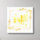 Goud Amsterdam Gebogen Bruggen Charme Canvas Afdruk (Voorkant)