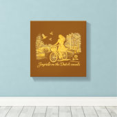 Goud Amsterdam Gebogen Bruggen Charme Canvas Afdruk (Insitu (Houten vloer))
