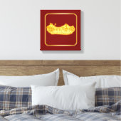 Goud Amsterdam Gebogen Bruggen Charme Canvas Afdruk (Insitu (Slaapkamer))