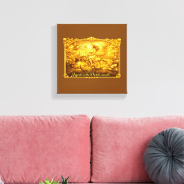 Goud Amsterdam Gebogen Bruggen Charme Canvas Afdruk