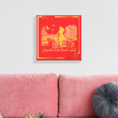 Goud Amsterdam Gebogen Bruggen Charme Canvas Afdruk (Insitu (Woonkamer))