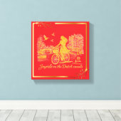 Goud Amsterdam Gebogen Bruggen Charme Canvas Afdruk (Insitu (Houten vloer))