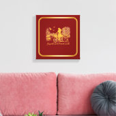 Goud Amsterdam Gebogen Bruggen Charme Canvas Afdruk (Insitu (Woonkamer))