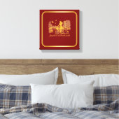 Goud Amsterdam Gebogen Bruggen Charme Canvas Afdruk (Insitu (Slaapkamer))