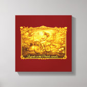 Goud Amsterdam Gebogen Bruggen Charme Canvas Afdruk (Voorkant)