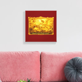 Goud Amsterdam Gebogen Bruggen Charme Canvas Afdruk