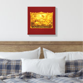 Goud Amsterdam Gebogen Bruggen Charme Canvas Afdruk (Insitu (Slaapkamer))