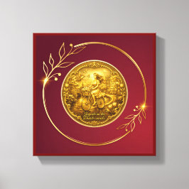 Goud Amsterdam Gebogen Bruggen Charme Canvas Afdruk