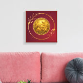 Goud Amsterdam Gebogen Bruggen Charme Canvas Afdruk (Insitu (Woonkamer))