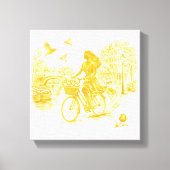 Goud Amsterdam Gebogen Bruggen Charme Canvas Afdruk (Voorkant)