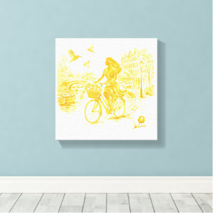 Goud Amsterdam Gebogen Bruggen Charme Canvas Afdruk