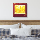 Goud Amsterdam Gebogen Bruggen Charme Canvas Afdruk (Insitu (Slaapkamer))