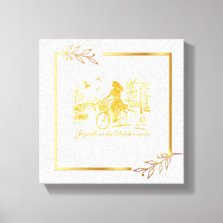 Goud Amsterdam Gebogen Bruggen Charme Canvas Afdruk