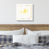 Goud Amsterdam Gebogen Bruggen Charme Canvas Afdruk (Insitu (Slaapkamer))