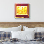 Goud Amsterdam Gebogen Bruggen Charme Canvas Afdruk (Insitu (Slaapkamer))