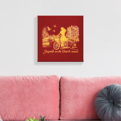 Goud Amsterdam Gebogen Bruggen Charme Canvas Afdruk (Insitu (Woonkamer))