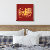 Goud Amsterdam Gebogen Bruggen Charme Canvas Afdruk (Insitu (Slaapkamer))