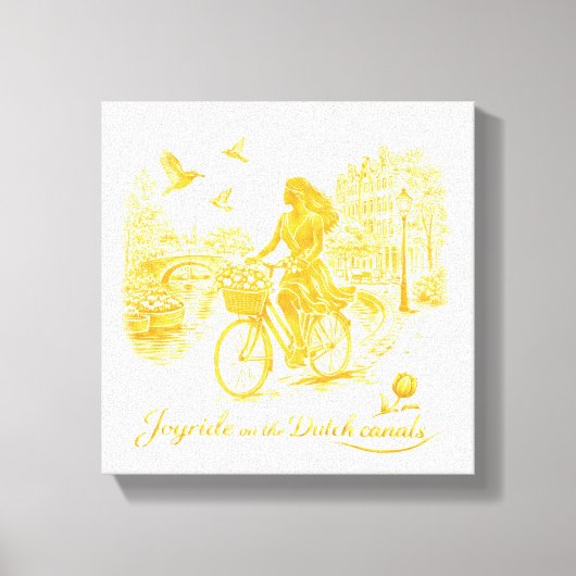 Goud Amsterdam Gebogen Bruggen Charme Canvas Afdruk (Voorkant)