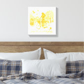 Goud Amsterdam Gebogen Bruggen Charme Canvas Afdruk (Insitu (Slaapkamer))
