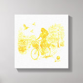 Goud Amsterdam Gebogen Bruggen Charme Canvas Afdruk (Voorkant)