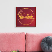 Goud Amsterdam Gebogen Bruggen Charme Canvas Afdruk (Insitu (Woonkamer))