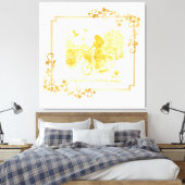 Goud Amsterdam Gebogen Bruggen Charme Canvas Afdruk (Insitu (Slaapkamer))