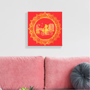 Goud Amsterdam Gebogen Bruggen Charme Canvas Print
