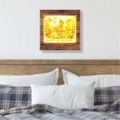 Goud Amsterdam Gebogen Bruggen Charme Canvas Print (Insitu (Slaapkamer))