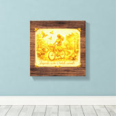 Goud Amsterdam Gebogen Bruggen Charme Canvas Print (Insitu (Houten vloer))