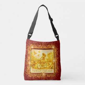 Goud Amsterdam Gebogen Bruggen Charme Crossbody Tas