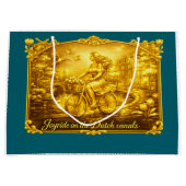 Goud Amsterdam Gebogen Bruggen Charme Groot Cadeauzakje (Voorkant)