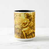 Goud Amsterdam Gebogen Bruggen Charme Mok (Midden)