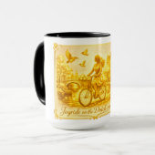 Goud Amsterdam Gebogen Bruggen Charme Mok (Voorkant links)