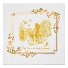 Goud Amsterdam Gebogen Bruggen Charme Perfect Poster