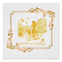 Goud Amsterdam Gebogen Bruggen Charme Perfect Poster