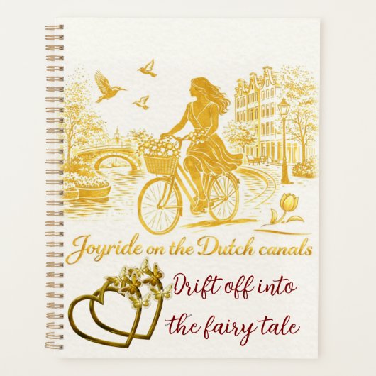 Goud Amsterdam Gebogen Bruggen Charme Planner (Voorkant)