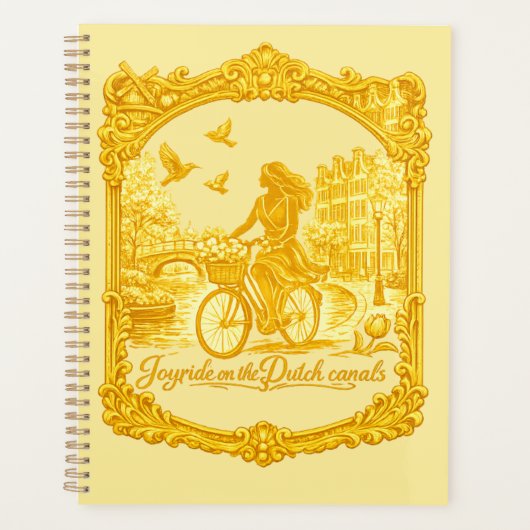 Goud Amsterdam Gebogen Bruggen Charme Planner (Voorkant)
