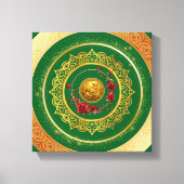 Goud Amsterdam Gebogen BrugUitgerekte Canvasprint Canvas Afdruk (Voorkant)