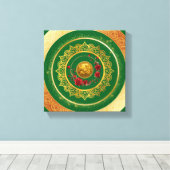 Goud Amsterdam Gebogen BrugUitgerekte Canvasprint Canvas Afdruk (Insitu (Houten vloer))