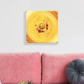 Goud Amsterdam Gebogen BrugUitgerekte Canvasprint Canvas Afdruk (Insitu (Woonkamer))